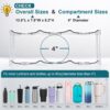 LARGER Compartment - Stackable Water Bottle Organizer Holder...