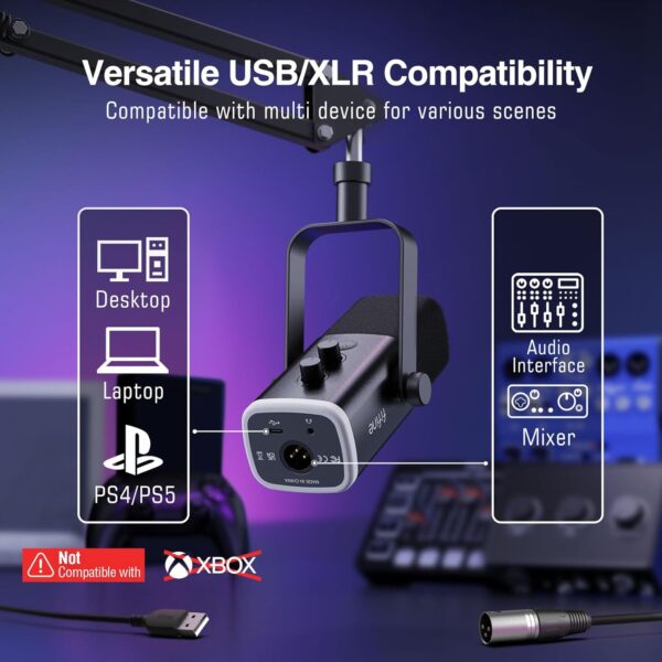 71x0zObpHzL._AC_SL1500_.jpg FIFINE XLR/USB Gaming Microphone Set, Dynamic PC Mic for Str...