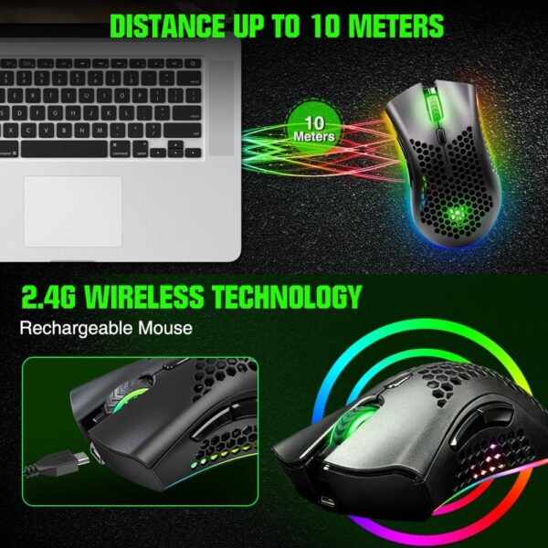 71yBorvvAL._AC_SL1000_.jpg KM-1 Gaming Mouse, Wireless Mouse Gaming Computer Mice USB w...