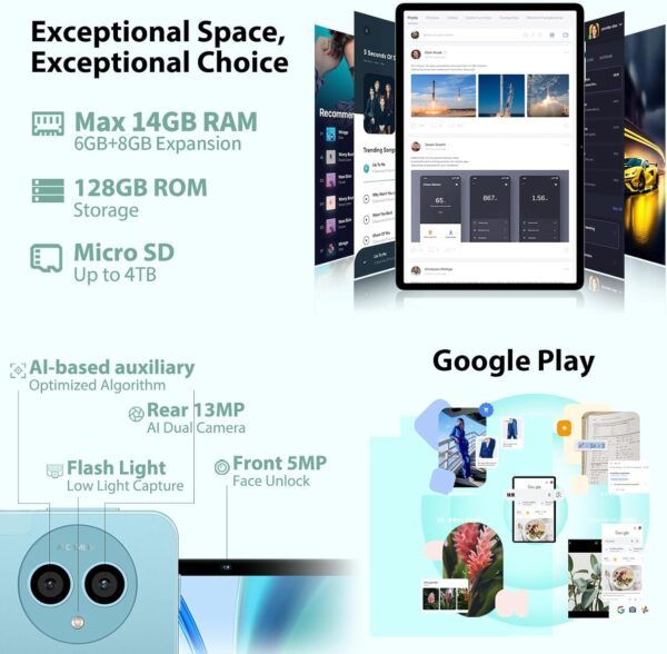 71yPrZ1bVL._AC_SL1500_.jpg TECLAST Tablet 11 inch Android 14 Tablets, P50 14GB+128GB,1T...