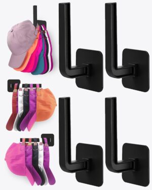 Hat Rack for Hat Storage (4-Pack), Multi-Purpose Hat Organiz... Hat Rack for Hat Storage (4-Pack), Multi-Purpose Hat Organiz...