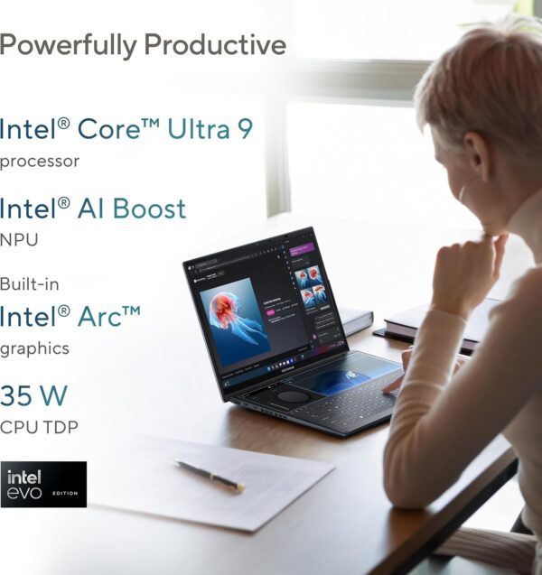 71zT7LpIXsL._AC_SL1500_.jpg ASUS Zenbook Duo Dual 14" OLED WQXGA+ 120Hz Notebook Intel C...