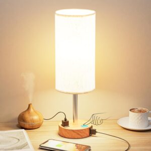 Bedside Table Lamp for Bedroom - 3 Way Dimmable Touch Lamp U...