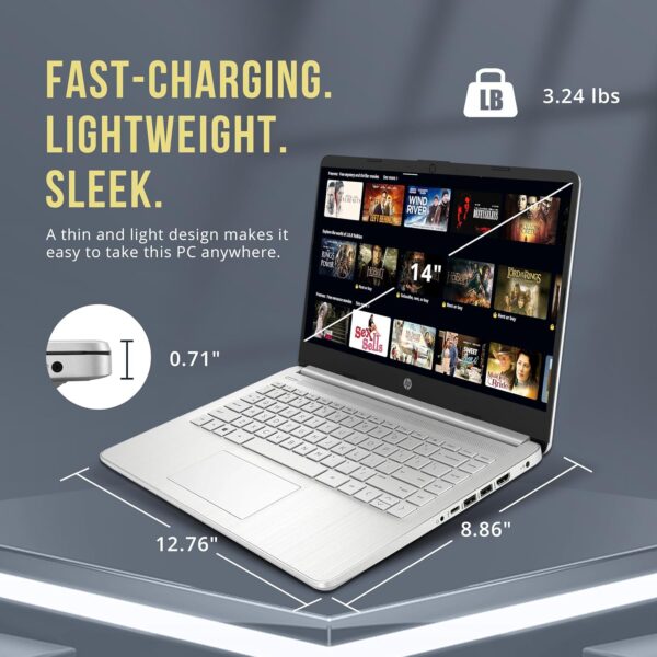 814cJE504dL._AC_SL1500_.jpg HP Stream 14" HD BrightView Laptop, Intel Celeron N4120, 16G...