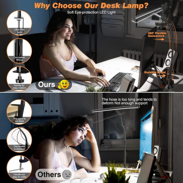 815LxC8KZwL._AC_SL1500_.jpg LED Desk Lamp for Office Home, Eye-Caring Desk Light with St...