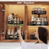 815hsU7xAhL._AC_SL1500_.jpg Lazy Susan Organizer Spice Rack - 2 Tier Height Adjustable S...