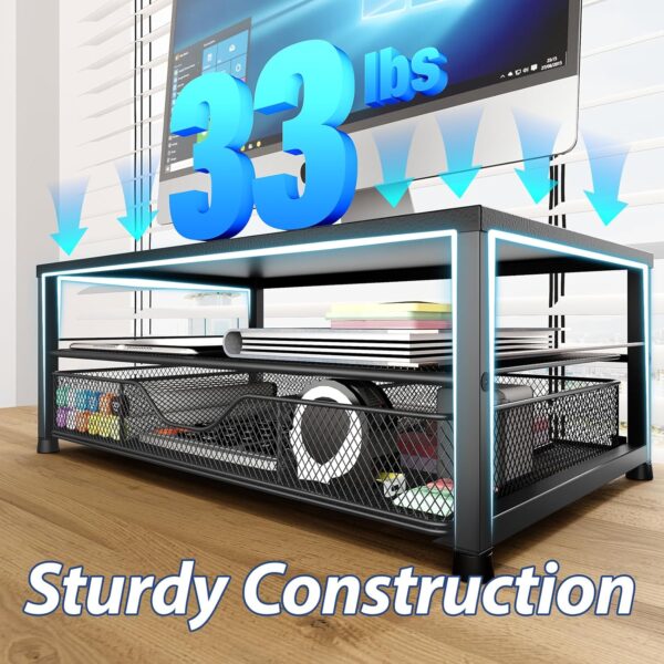 8168yWifhL._AC_SL1500_.jpg Desk Organizers and Accessories, 2-Tier Computer Monitor Sta...