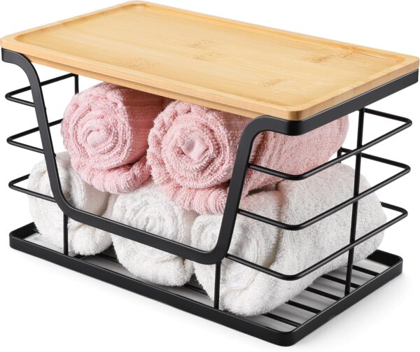 818rSS1lzhL._AC_SL1500_.jpg 2 Pack Storage Stackable Kitchen Laundry Organizers with Bam...