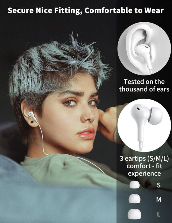 USB C Headphone for Samsung S23 FE S22 S21 S20 A53 A54 Wired...