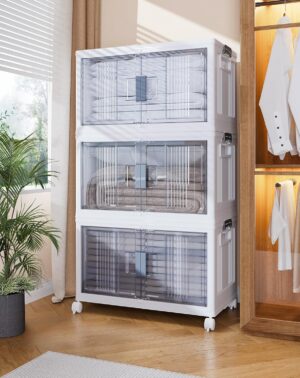 OlarHike 76QT Stackable Bins with Lids - Folding Storage Box... OlarHike 76QT Stackable Bins with Lids - Folding Storage Box...