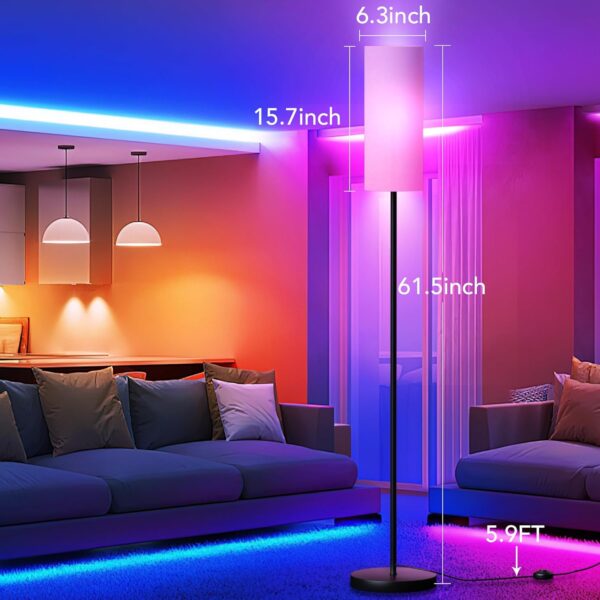 PARTPHONER Floor Lamps for Living Room with Matter Smart LED...