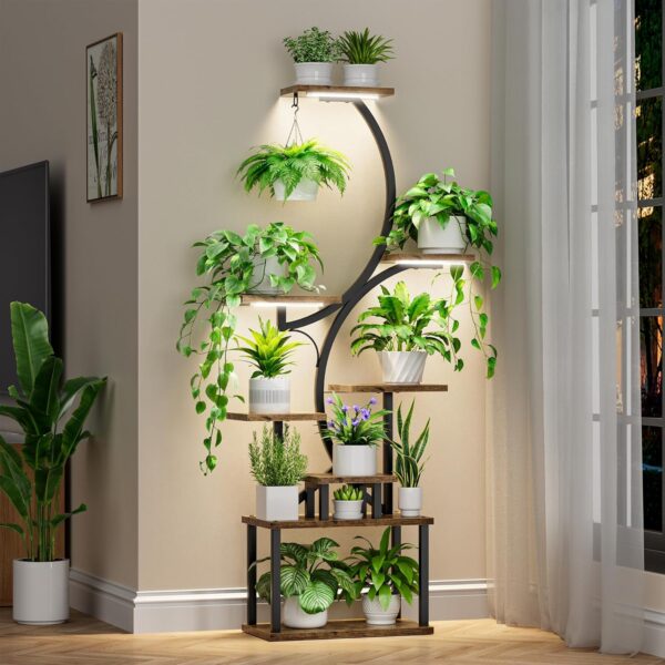 Plant Stand Indoor with Grow Lights - 8 Tiered Plant Plant Stand Indoor with Grow Lights - 8 Tiered Plant Shelf I...