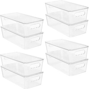 Vtopmart 8pcs Clear Organizers and Storage Bins with Lids, S... Vtopmart 8pcs Clear Organizers and Storage Bins with Lids, S...