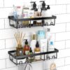 Moforoco Shower Caddy Shelf Organizer Rack, Self Adhesive Bl... Moforoco Shower Caddy Shelf Organizer Rack, Self Adhesive Bl...