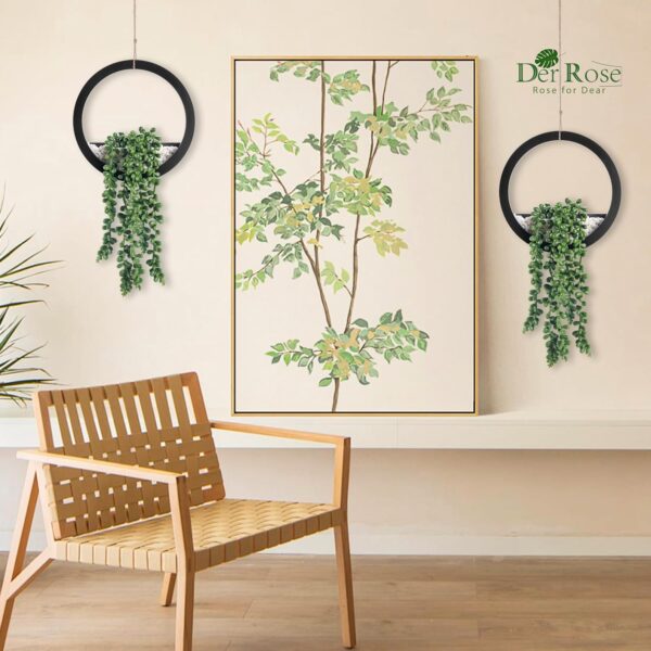 Der Rose 2 Pack Fake Plants Hanging Artificial Succulents Pl...