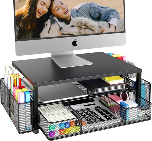 Desk Organizers and Accessories, 2-Tier Computer Monitor Sta... Desk Organizers and Accessories, 2-Tier Computer Monitor Sta...