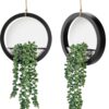 Der Rose 2 Pack Fake Plants Hanging Artificial Succulents Pl...