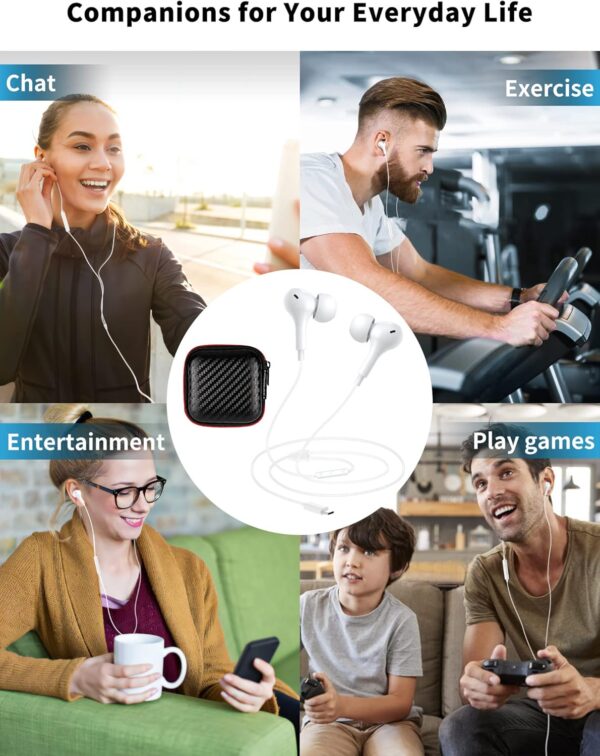 USB C Headphone for Samsung S23 FE S22 S21 S20 A53 A54 Wired...