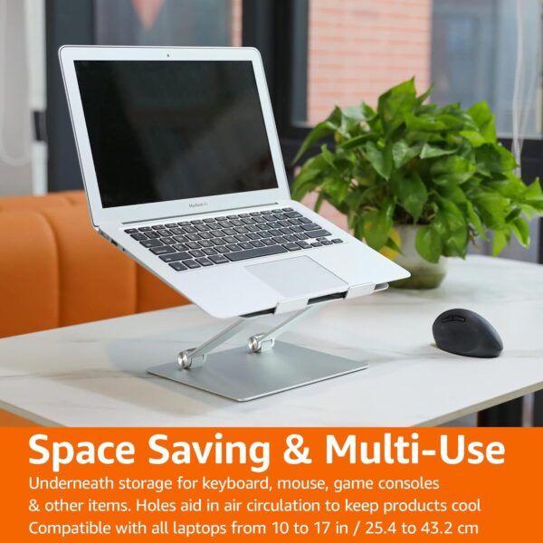 81O0UwS9DWL._AC_SL1500_.jpg Amazon Basics Ergonomic and Foldable Laptop Stand for Desk, ...