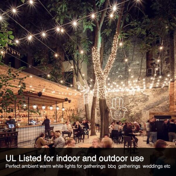 Banord 100FT G40 Globe String Lights, 2700K LED Outdoor Pati...