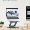 81Rc-TBledL._AC_SL1500_.jpg tounee Telescopic Laptop Stand for Desk with 360° Swivel Bas...