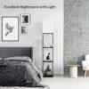 SUNMORY Floor Lamp with Shelves, Modern Square Standing Lamp...