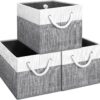 Fab totes Storage Bins [3-Pack], Foldable Storage Baskets fo...