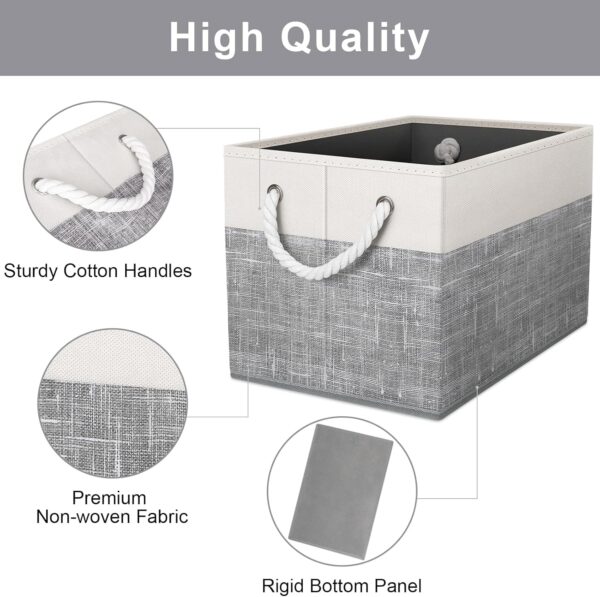 Fab totes Storage Bins [3-Pack], Foldable Storage Baskets fo...