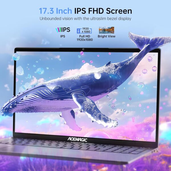 81etCQ1zMBL._AC_SL1500_.jpg ACEMAGIC 2025 Laptop,17.3-Inch FHD Display Laptop Computer w...