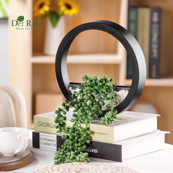 Der Rose 2 Pack Fake Plants Hanging Artificial Succulents Pl...