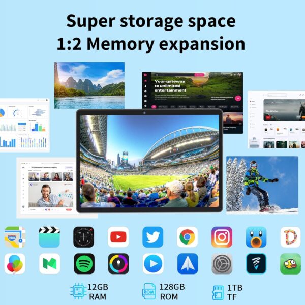 81fIheuPKrL._AC_SL1500_.jpg Android 14 Tablet with Keyboard, 12GB RAM (4+8), 128GB Stora...