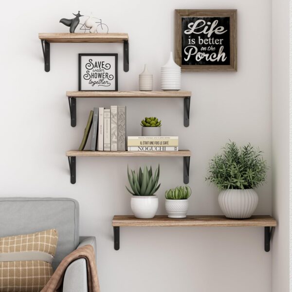 81gOGmiXEJL._AC_SL1500_.jpg YGEOMER Floating Shelves for Wall Different Sizes Farmhouse ...