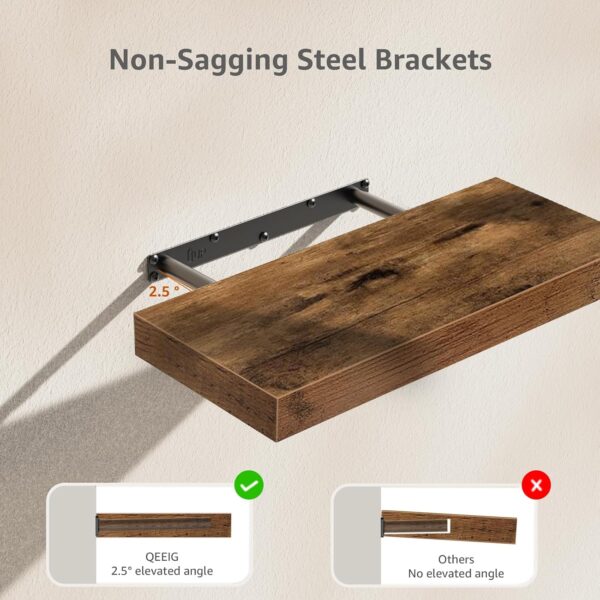 QEEIG Floating Shelves for Wall Bathroom Shelf Bedroom Kitch...