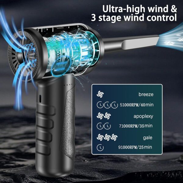 Compressed Air Duster-Cordless Air Blower-Electric Air Duste... Compressed Air Duster-Cordless Air Blower-Electric Air Duste...