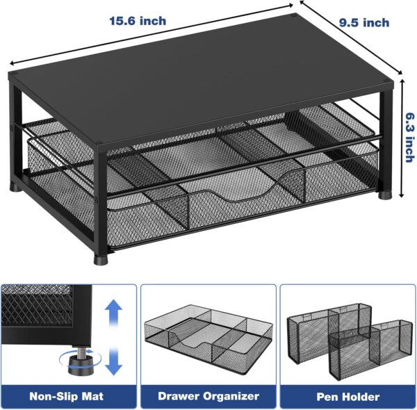 81m7QZO04vL._AC_SL1500_.jpg Desk Organizers and Accessories, 2-Tier Computer Monitor Sta...