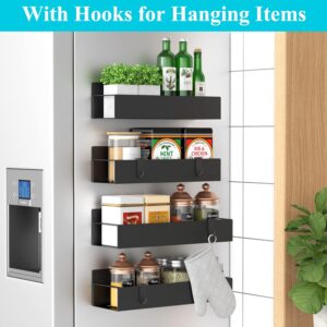 4 Pack Magnetic Spice Storage Rack Organizer for Refrigerato...