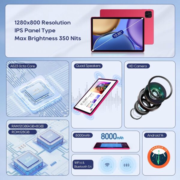 81o0xS43S6L._AC_SL1500_.jpg Android Tablets, 11 inch Octa-Core Processor Tablet with 2 Y...