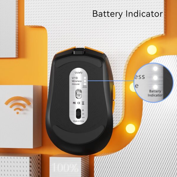 81o30f8W5rL._AC_SL1500_.jpg Uciefy V19 Wireless Mouse, 2.4GHz Rechargeable Mouse LED wit...