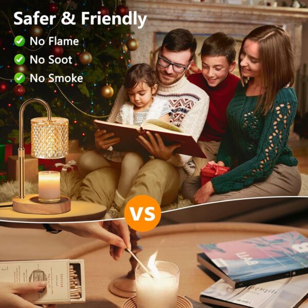 Electric Candle Lamp Warmer with Timer Dimmer Adjustable Hei...