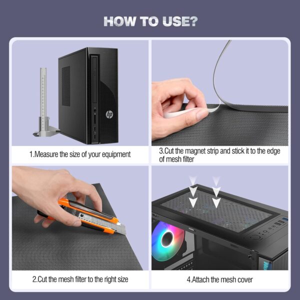 MoKo 400x300mm DIY PC Case Dust Mesh Filter, [2 Pack] PVC Du...