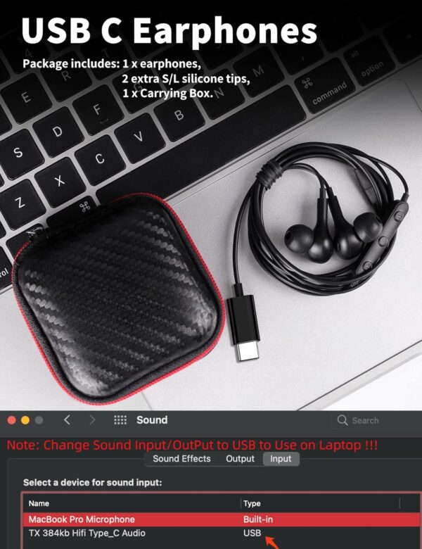 USB C Headphone for Samsung S23 FE S22 S21 S20 A53 A54 Wired...