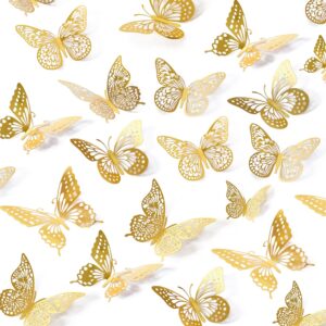 SAOROPEB 3D Butterfly Wall Decor - 48 Pcs, 4 Styles, SAOROPEB 3D Butterfly Wall Decor - 48 Pcs, 4 Styles, 3 Sizes...