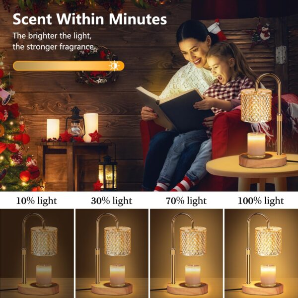 Electric Candle Lamp Warmer with Timer Dimmer Adjustable Hei...
