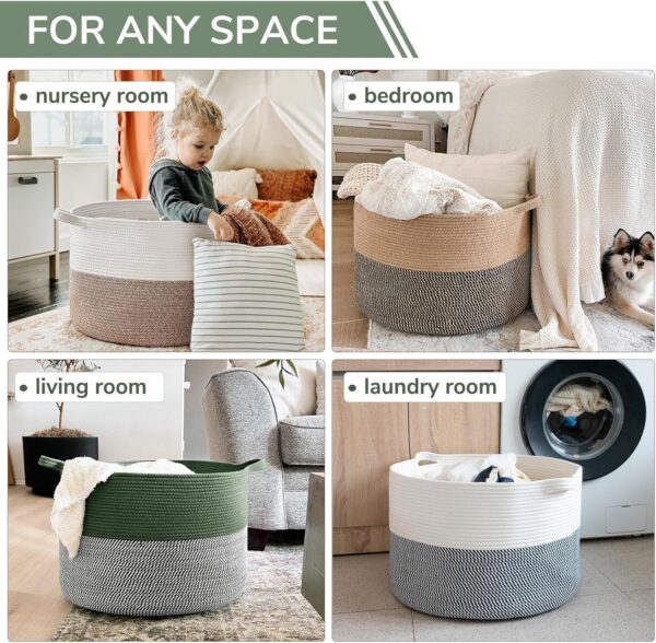 81za6B0KnL._AC_SL1500_.jpg INDRESSME Large Laundry Storage Basket, 21.7 x 13.8 Blanket ...