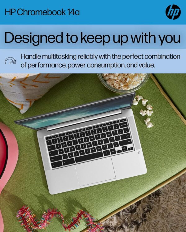91cPOnuH1oL._AC_SL1500_.jpg HP Chromebook 14 Laptop, Intel Celeron N4120, 4 GB RAM, 64 G...
