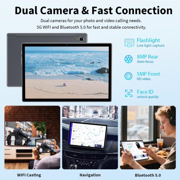 1747291503_718cqyGsWaL._AC_SL1500_.jpg Android 14 Tablet with Keyboard - 10 inch Tablet, 12GB RAM, ...