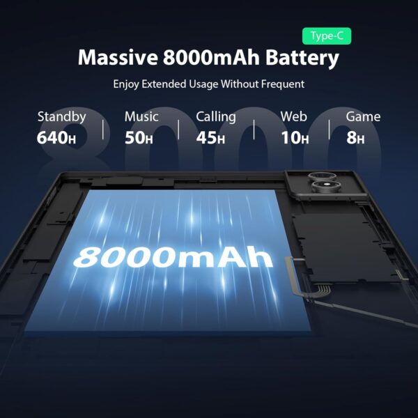 1748511861_61CeyIQSOHL._AC_SL1500_.jpg Tablet 2025 Android 14 Tablet with Keyboard, 10.4" 8 Core wi...