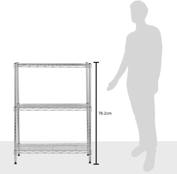 513fLpdq1CL._AC_SL1500_.jpg Amazon Basics 3-Shelf Adjustable Heavy Duty Steel Wire Rack ...