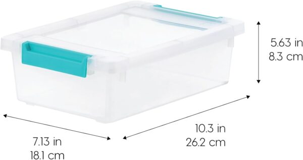 IRIS USA 2 Qt. Plastic Storage Bins Containers with Lids, 6 ...