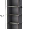 Hanging Closet Organizer and Storage, 6-Shelf Closet Hanging...